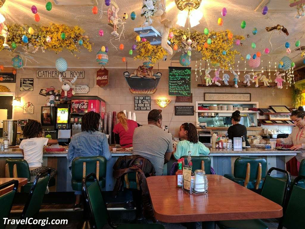 Inside Wrightwood CA Restaurant Evergreen Cafe